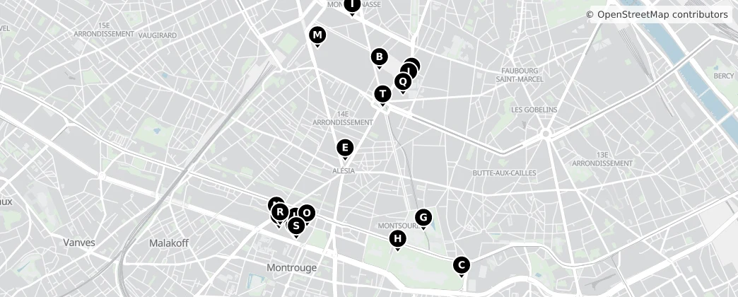 Map of 14th Arrondissement