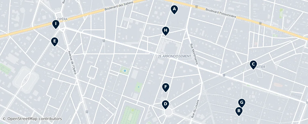 Map of 2nd Arrondissement