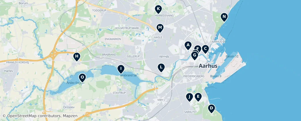Map of Aarhus Municipality