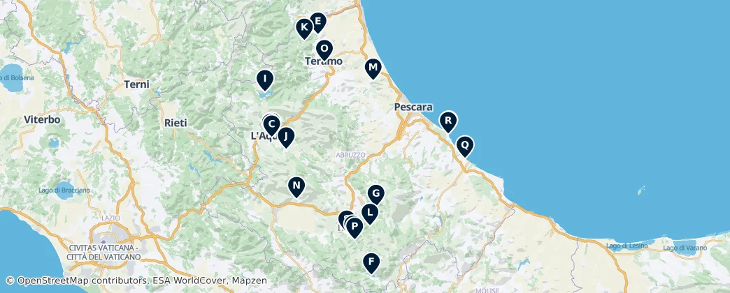 Map of Abruzzo