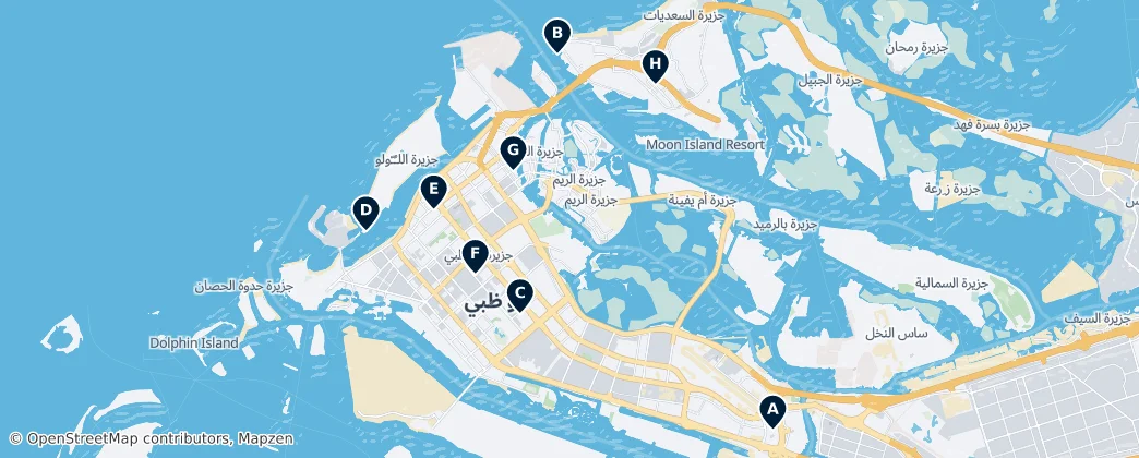 Map of Abu Dhabi