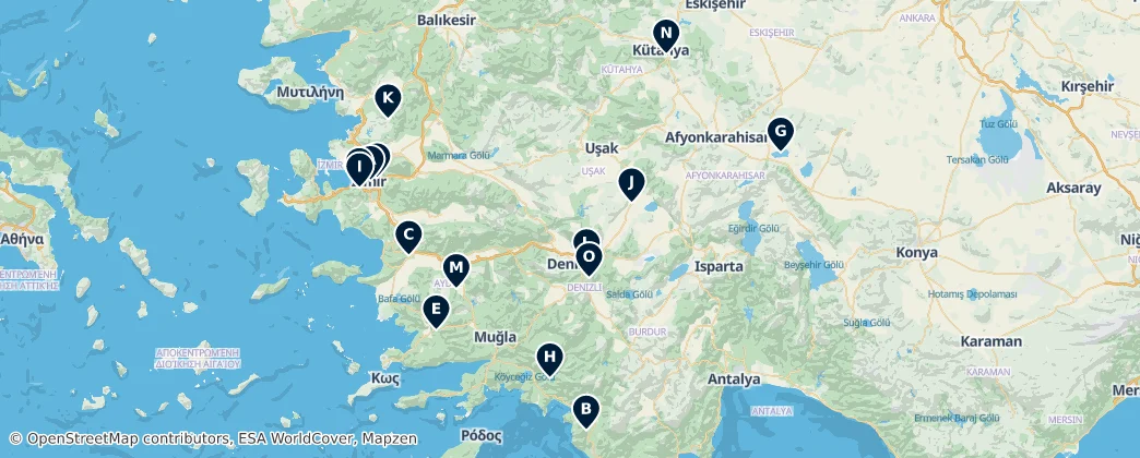 Map of Aegean Region