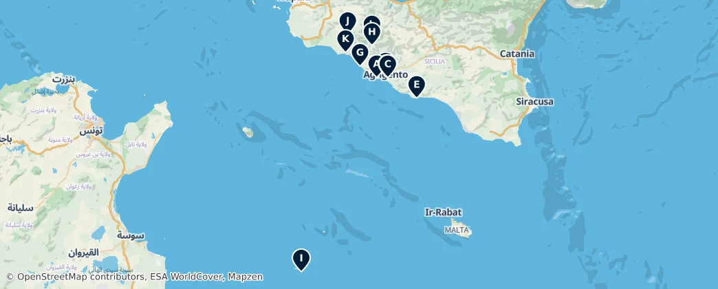 Map of Agrigento
