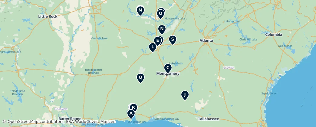 Map of Alabama