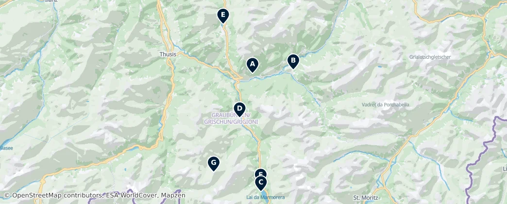 Map of Albula Region
