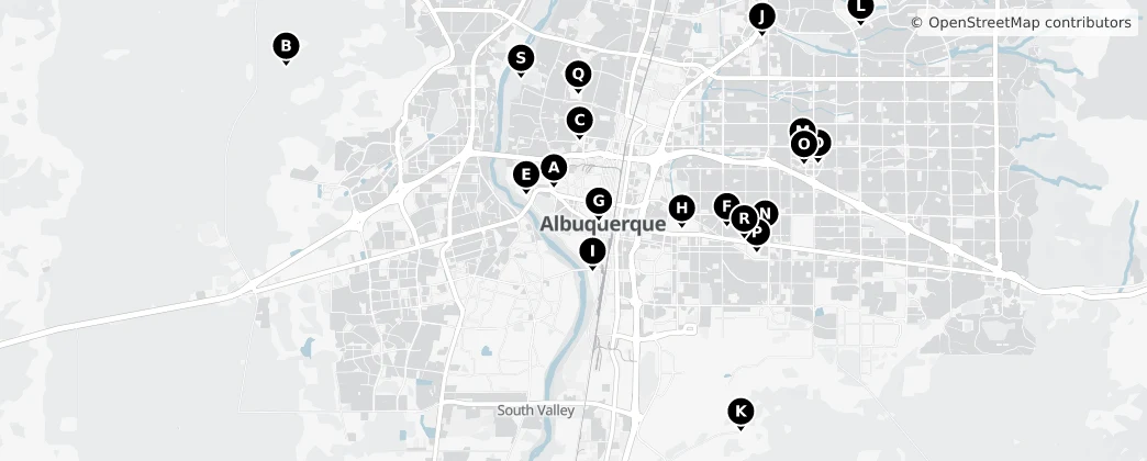 Map of Albuquerque
