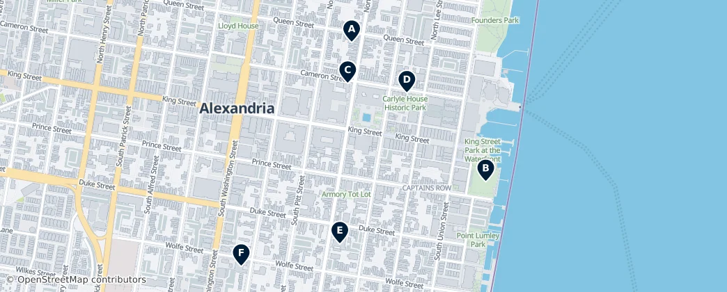 Map of Alexandria, Virginia