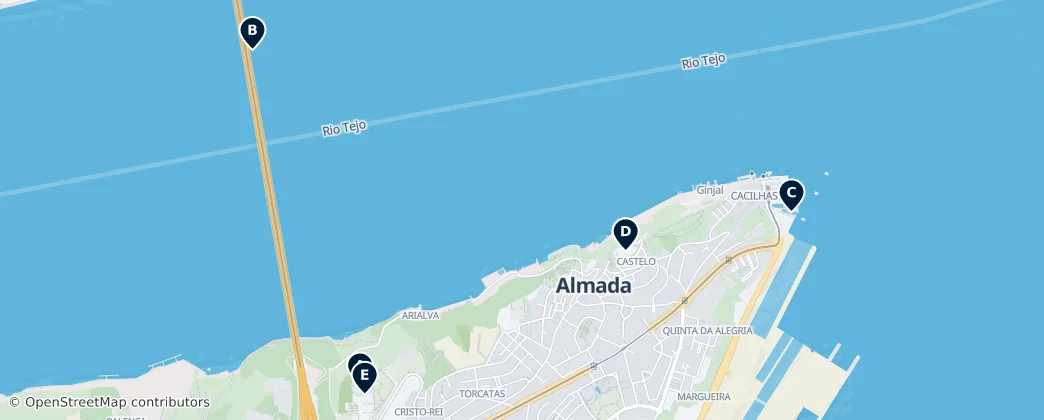 Map of Almada