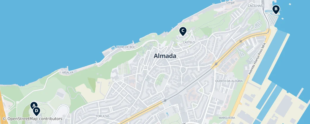 Map of Almada