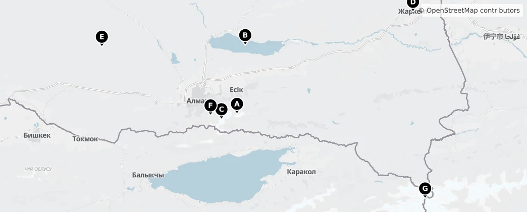 Map of Almaty Province