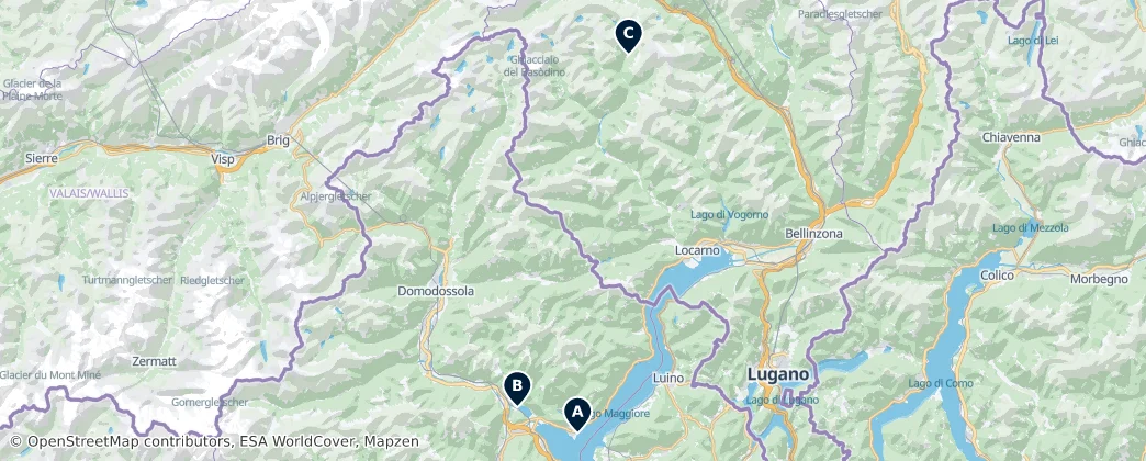 Map of Alpi Ticinesi e del Verbano