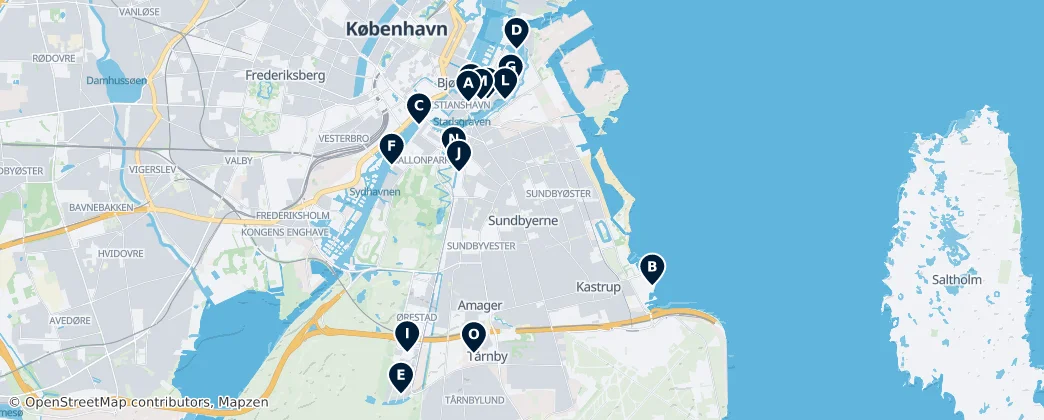 Map of Amager