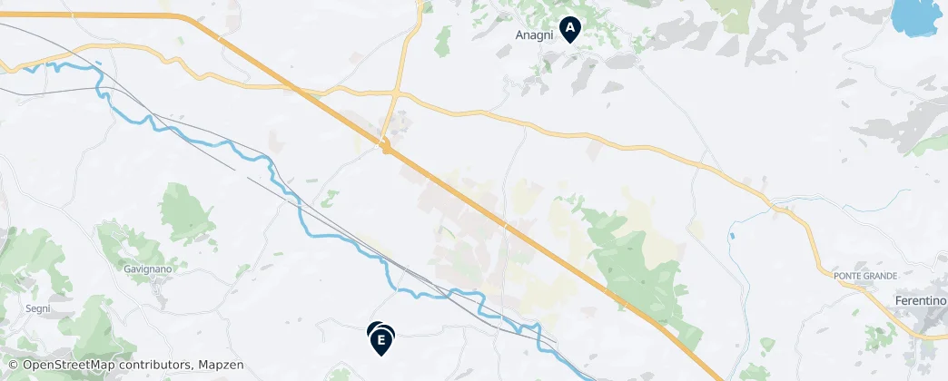 Map of Anagni