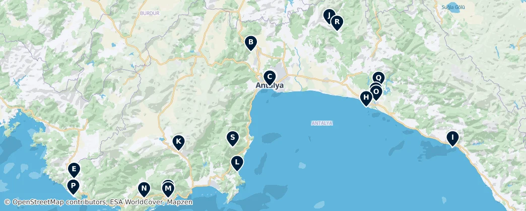 Map of Antalya