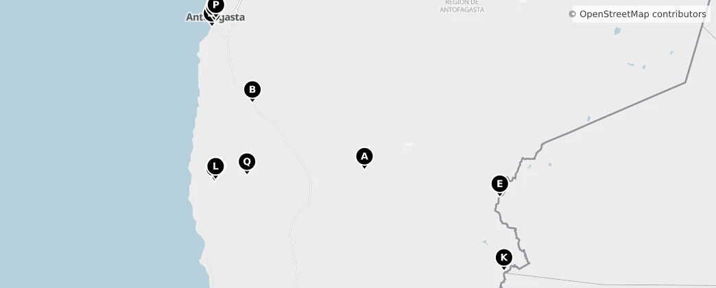 Map of Antofagasta