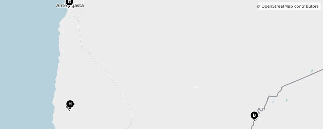 Map of Antofagasta Province