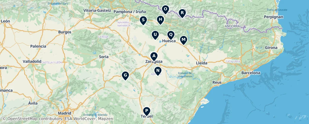 Map of Aragon