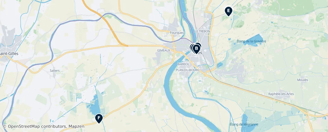 Map of Arles