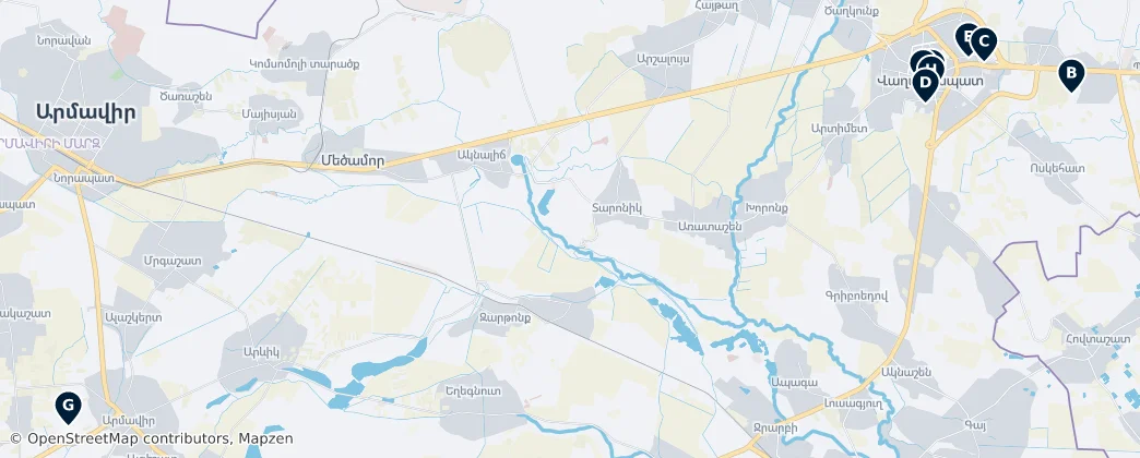 Map of Armavir