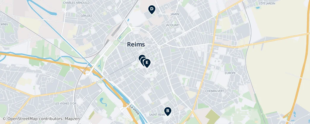 Map of Arrondissement of Reims