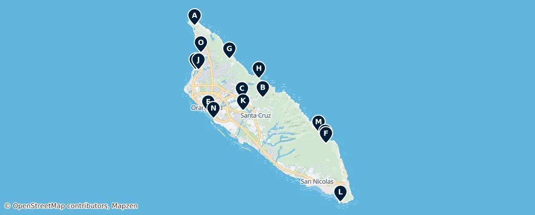 Map of Aruba