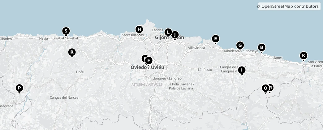 Map of Principality of Asturias