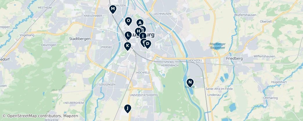 Map of Augsburg