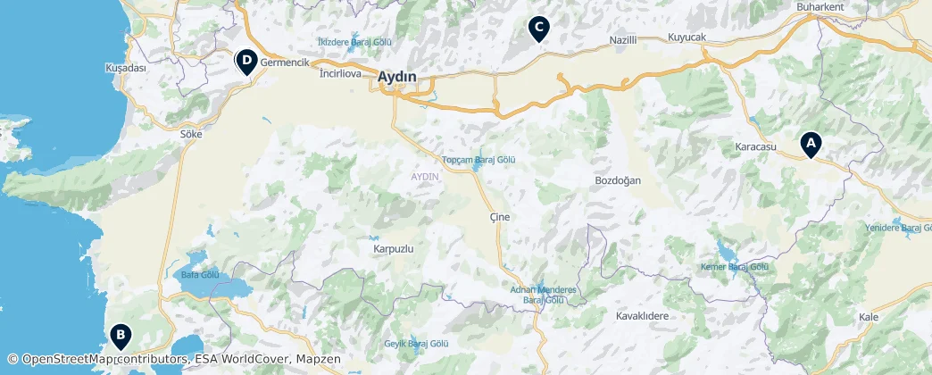 Map of Aydin