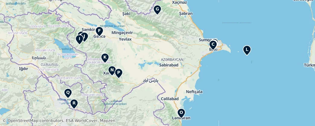 Map of Azerbaijan