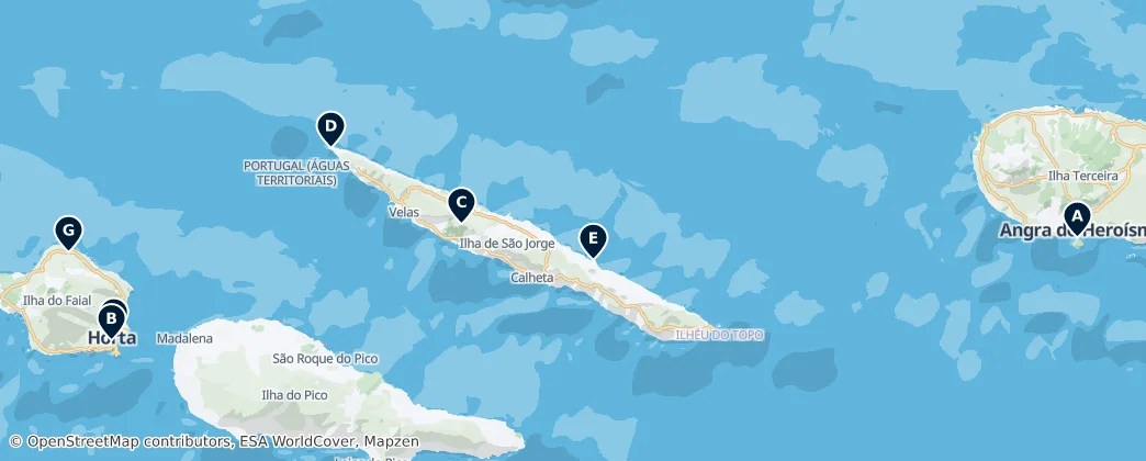 Map of Arquipélago dos Açores