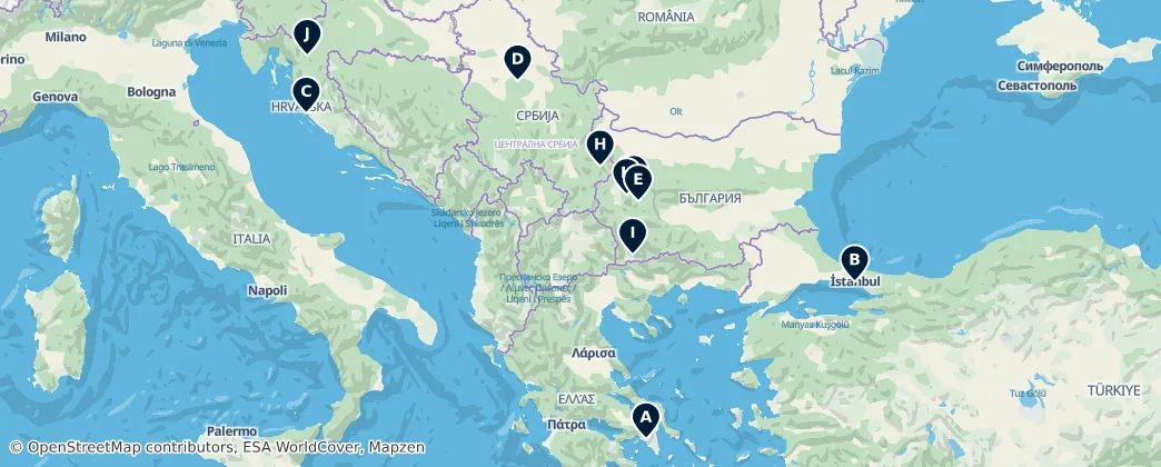 Map of Balkans