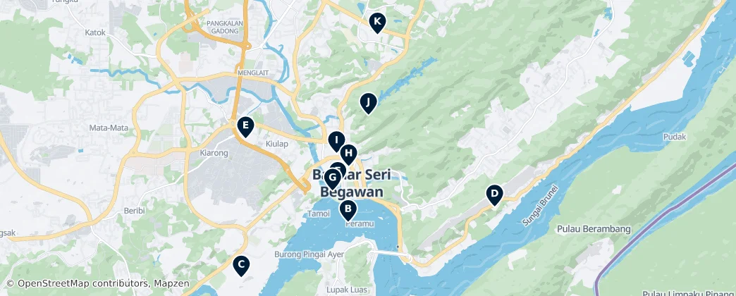 Map of Bandar Seri Begawan