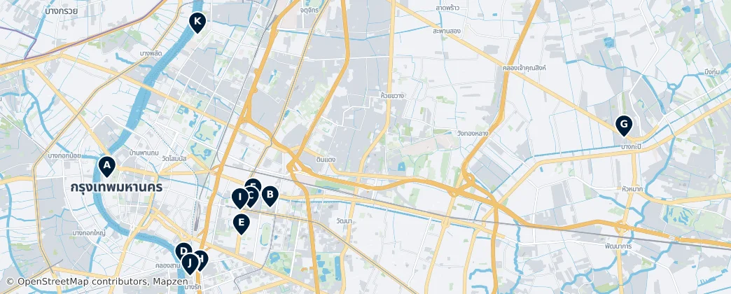 Map of Bangkok
