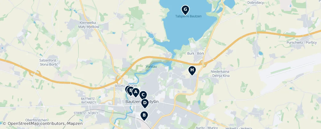 Map of Bautzen
