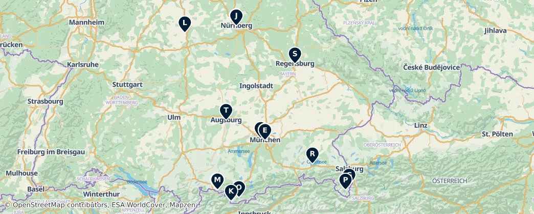 Map of Bavaria