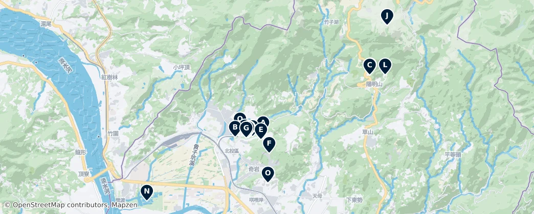Map of Beitou