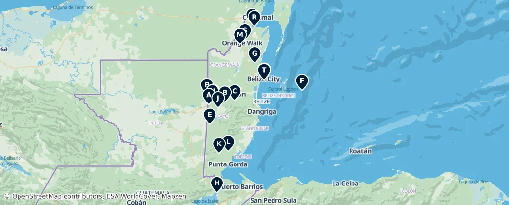 Map of Belize