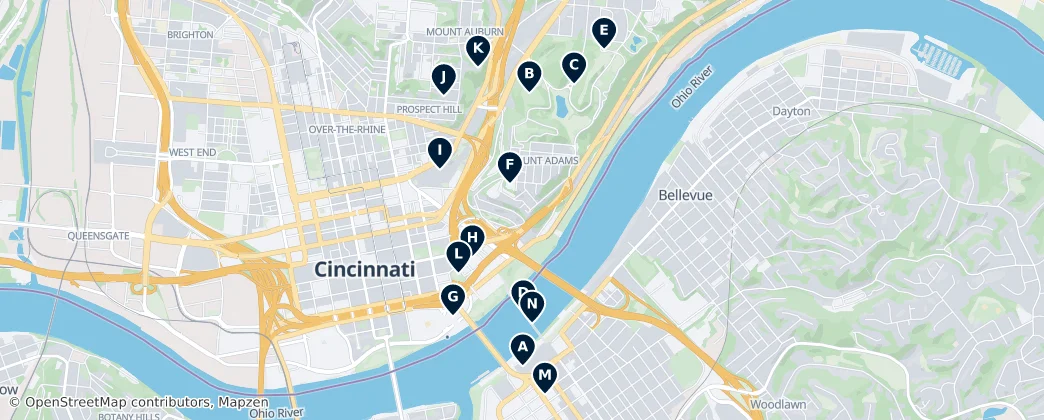 Map of Bellevue