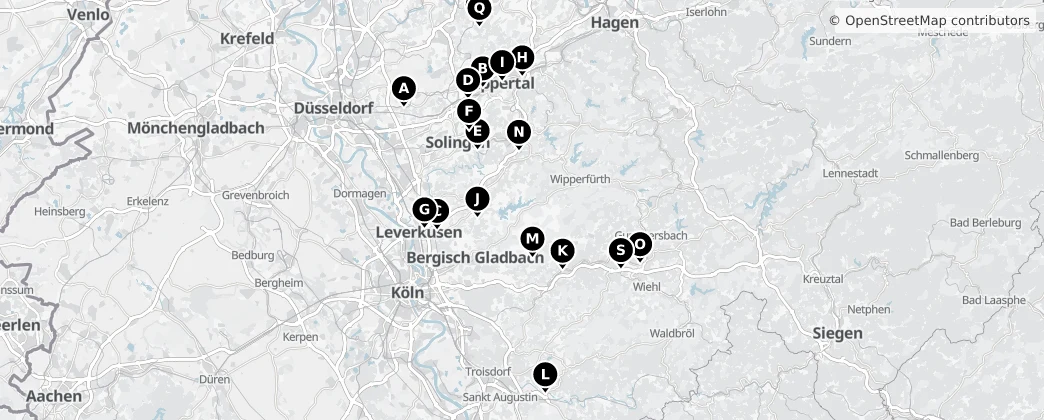 Map of Bergisches Land