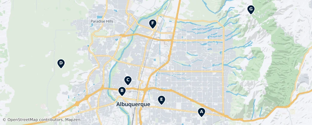 Map of Bernalillo