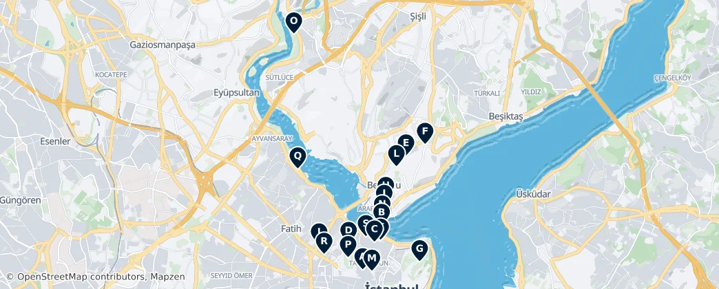 Map of Beyoğlu
