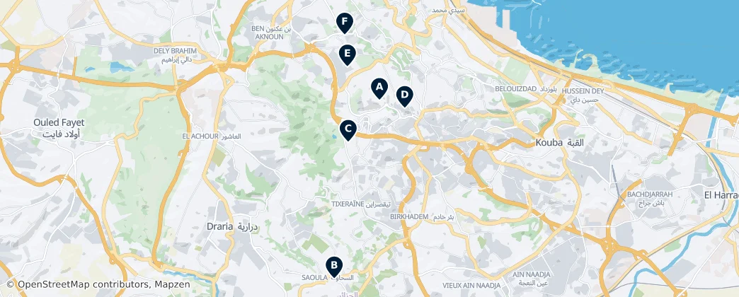 Map of Bir Mourad Rais