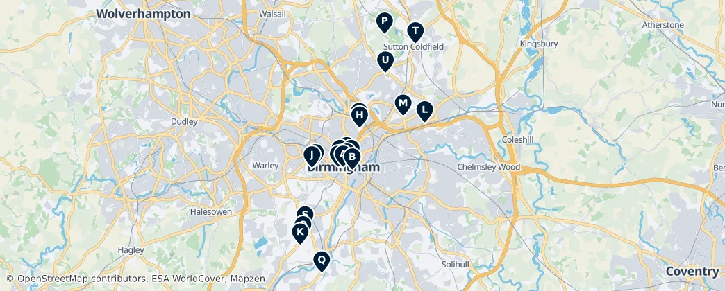 Map of Birmingham