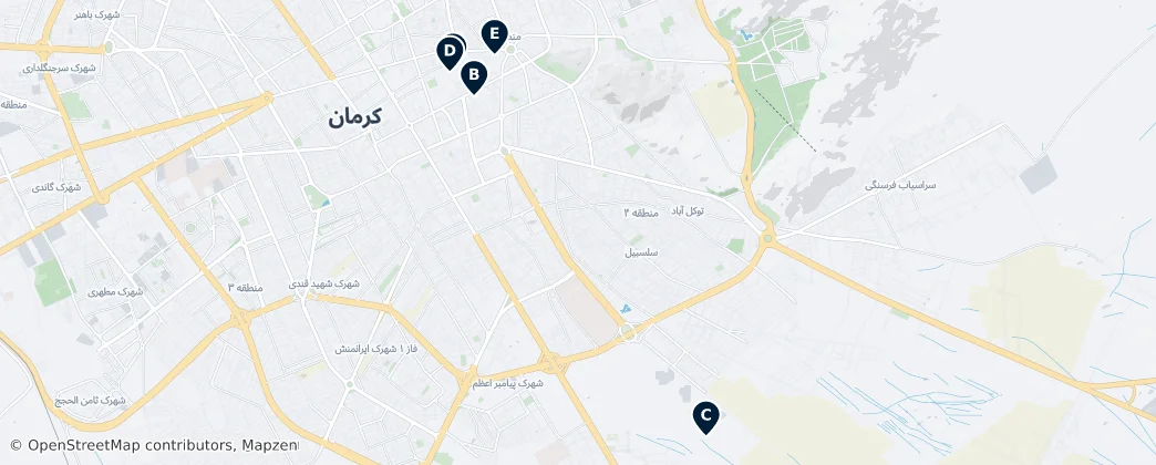Map of Bkhsh mrkzy shhrstan krman