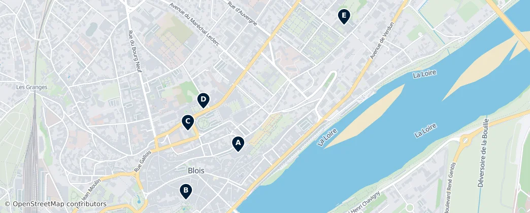 Map of Blois