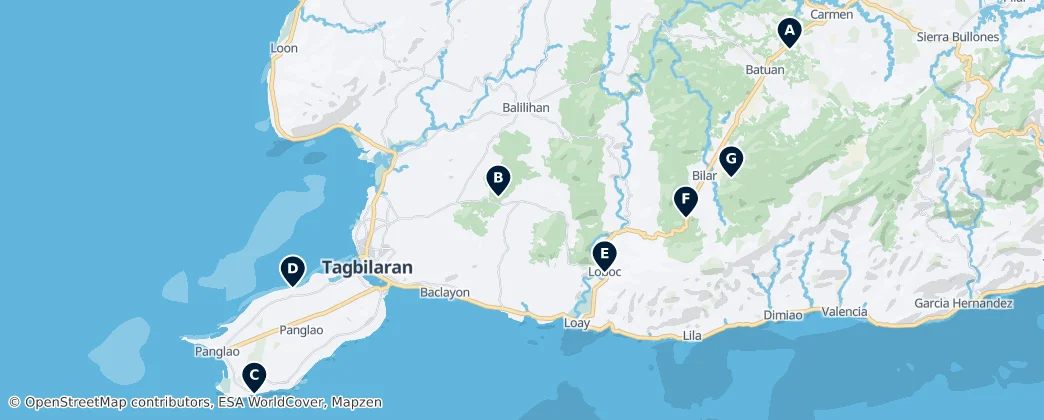 Map of Bohol
