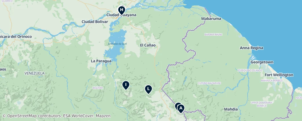 Map of Bolívar
