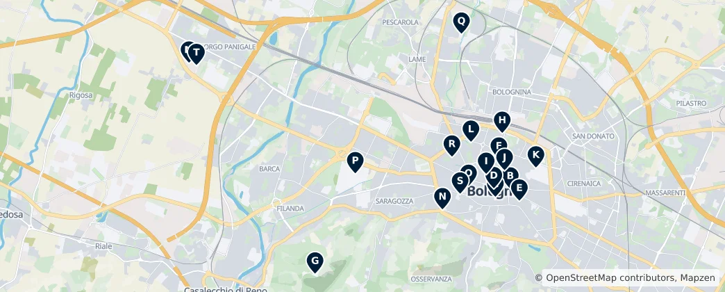 Map of Bologna