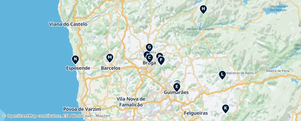Map of Braga