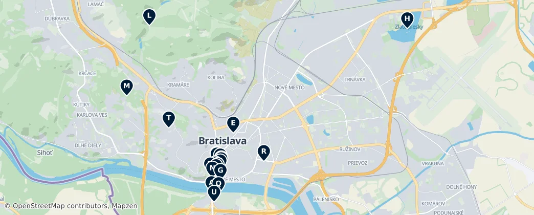 Map of Bratislava